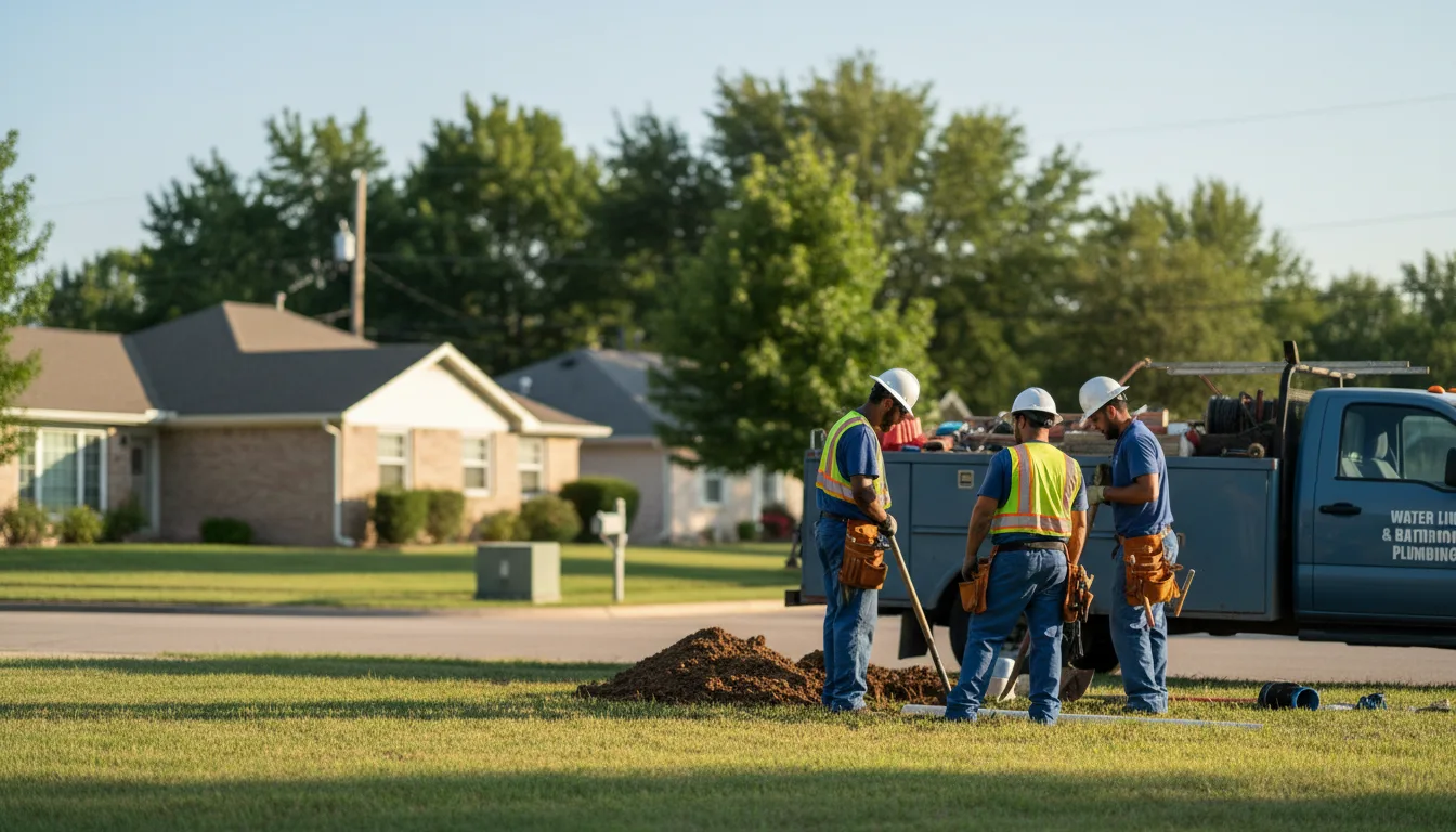Residential water line and bathroom plumbing service in New Holstein, WI